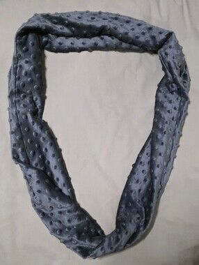 💢4For$20 Textured Hobnail Infinity Scarf Charcoal Gray Chenille Feel OS